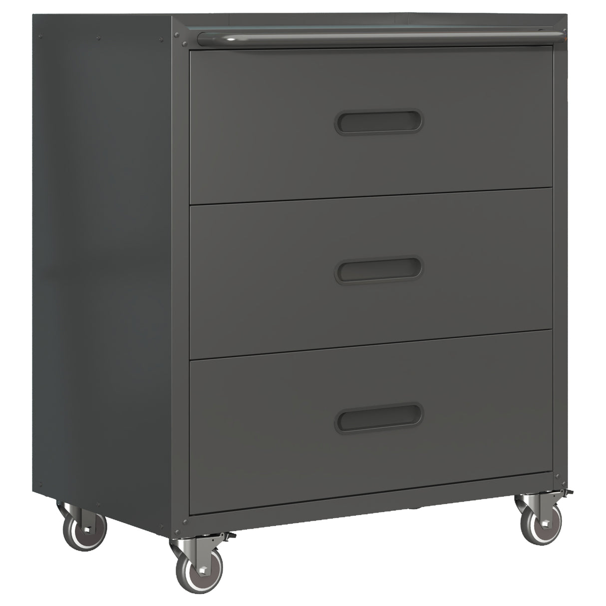 Heavy-Duty Steel Rolling Storage Cabinet With Wheels