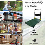 Foldable Steel Platform Push Hand Truck Cart With Brakes - Omega Lifestyles