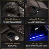 Top-Grain Nappa Leather Power Recliner With RGB Lighting - Omega Lifestyles