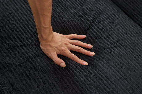 Corduroy Chaise Lounge Chair With Removable Ottoman - Omega Lifestyles