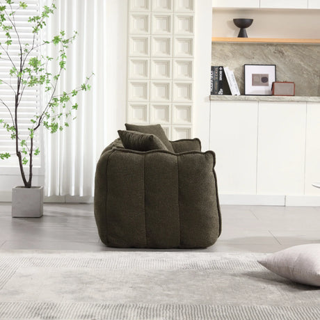 Chenille Twin Cozy Bean Bag Chair With Foam Core - Omega Lifestyles