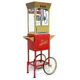 Vintage 12oz Stainless Steel Movie Theater Popcorn Machine Cart - Omega Lifestyles