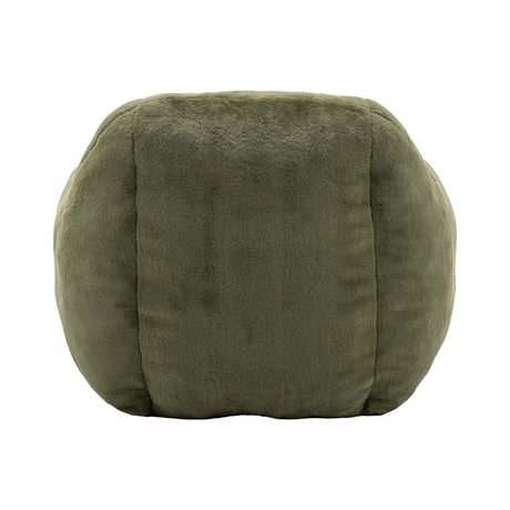 Faux Fur Comfy Bean Bag Chair With Back Support Green - Omega Lifestyles