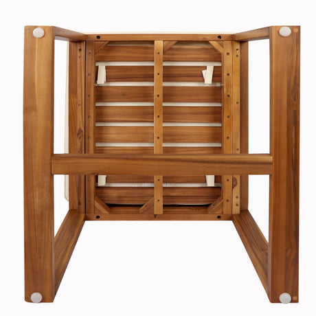 Acacia Wood Patio Dining Table And Chairs Set Of 5 - Omega Lifestyles