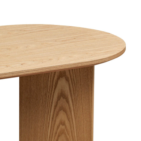 Modern Compact Oak MDF Pedestal Coffee Table - Sleep Galleria