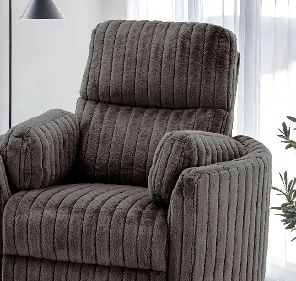 Contemporary Chocolate Brown Power Recliner Glider Chair - Omega Lifestyles