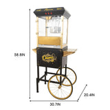 Commercial 16OZ Stainless Steel Popcorn Machine With Cart - Omega Lifestyles