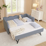 Twin Linen Multifunctional Sofa Bed With USB Port