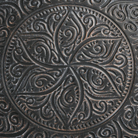 Pewter Metal 24-Inch Round Coffee Table - Omega Lifestyles