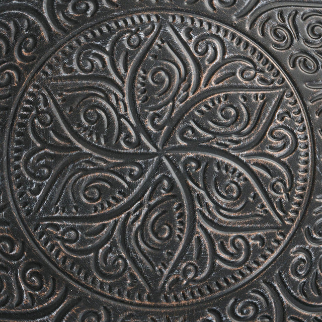 Pewter Metal 24-Inch Round Coffee Table - Omega Lifestyles