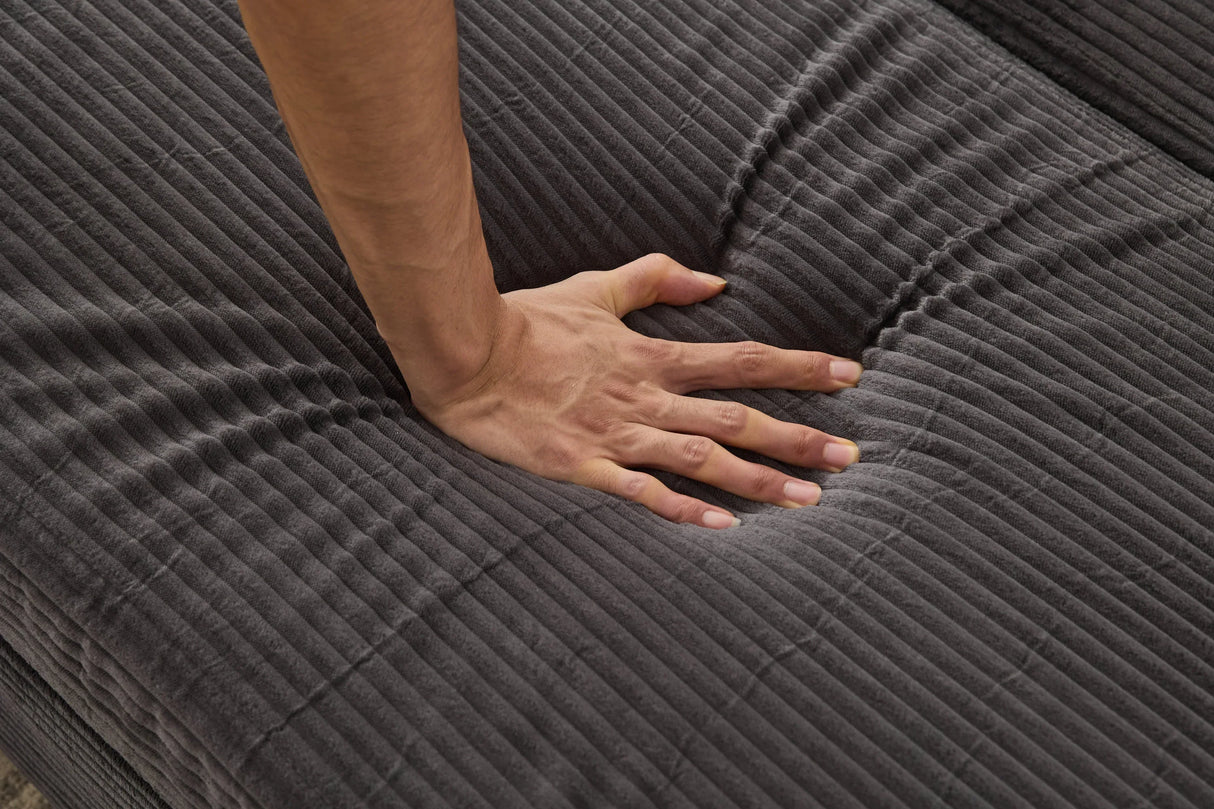 Corduroy Chaise Lounge Chair With Removable Ottoman - Omega Lifestyles