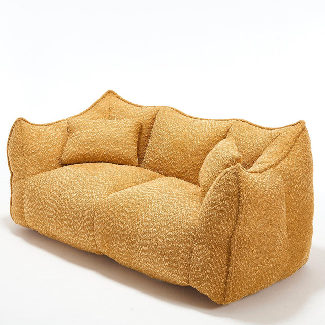 Chenille Dual Bean Bag Chair With Foam Core - Omega Lifestyles