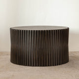 2-Piece Vintage Solid Wood Round Coffee Table Set - Sleep Galleria
