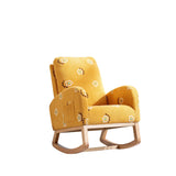 Mustard Boucle Foam Upholstered Nursery Rocking Chair - Omega Lifestyles