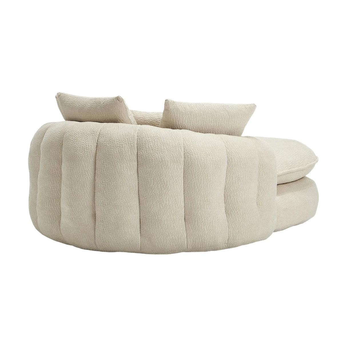 Oversized Chenille Memory Foam Bean Bag Sofa With Pillows - Omega Lifestyles