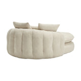 Oversized Chenille Memory Foam Bean Bag Sofa With Pillows - Omega Lifestyles