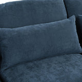 U-Shaped Modular Linen Blend Sofa With Ottomans - Omega Lifestyles