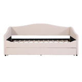 Twin Upholstered Teddy Fleece Daybed With LED Trundle - Omega Lifestyles