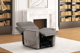 Contemporary Gray Fabric Lift Chair With Heating Massage - Omega Lifestyles