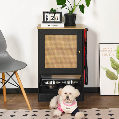Elevated Pet Feeding Station With Storage Drawers - Sleep Galleria