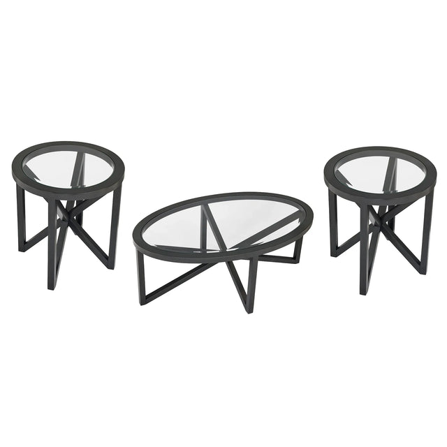 Modern Round Tempered Glass Wood Base Coffee Table - Omega Lifestyles