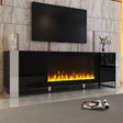 Modern Minimalist TV Stand With 34.2 Inch Fireplace - Sleep Galleria