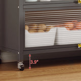 Metal Kitchen Storage Cabinet With Lockers And Wheels - Omega Lifestyles