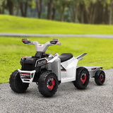 Kids Electric ATV Ride-On With Cargo Trailer - Omega Lifestyles