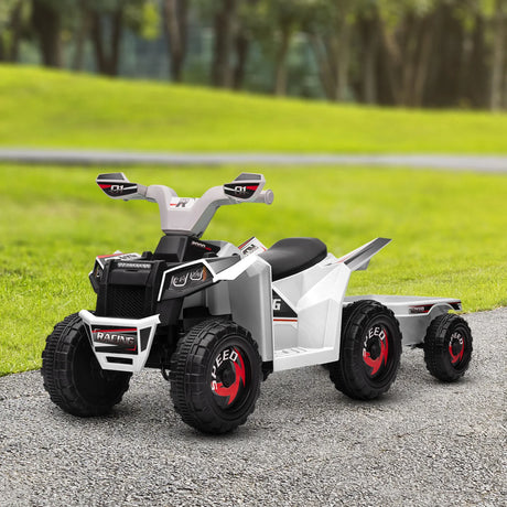 Kids Electric ATV Ride-On With Cargo Trailer - Omega Lifestyles