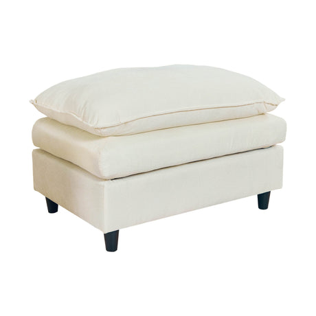 Beige Linen 3-Seat Storage Sofa With Soft Armrests - Omega Lifestyles