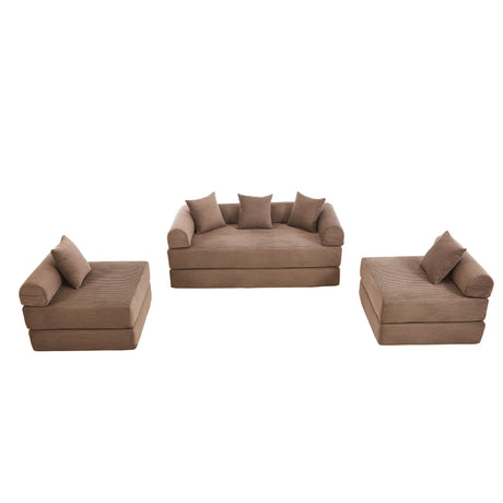 Convertible Folding Corduroy Memory Foam Sofa Bed - Omega Lifestyles