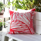 Weather Resistant Red Outdoor Polyester Pillow 20x20 - Omega Lifestyles