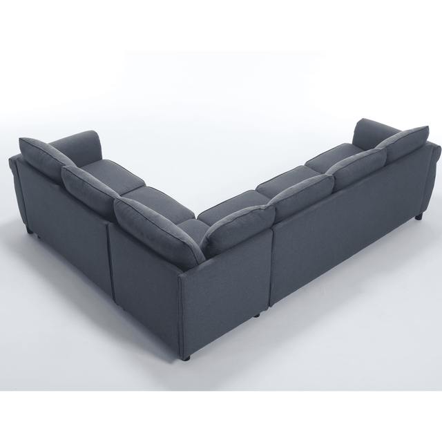 6-Seater Medium-Soft L-Shaped Pull-Out Sleeper Sofa - Omega Lifestyles