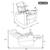 Electric Power Recliner Chair With Storage Cupholders Tray - Omega Lifestyles