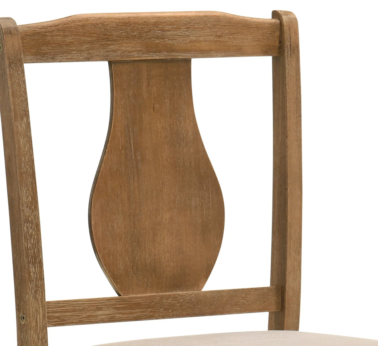 5PC Oak Finish Synthetic Wood Upholstered Dining Set - Omega Lifestyles