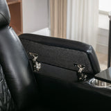 Power Reclining PU Leather Home Theater Recliner Chair - Omega Lifestyles