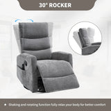 Heat Massage Recliner Chair With Swivel Rocker and Heat - Omega Lifestyles