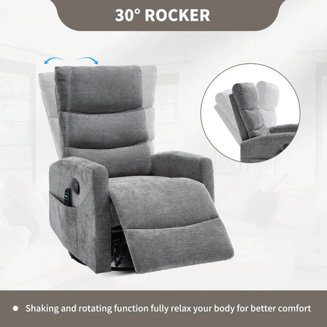 Heat Massage Recliner Chair With Swivel Rocker and Heat - Omega Lifestyles