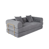 Foldable 3-Seat Soft Memory Foam Sofa Bed With Pillows - Omega Lifestyles