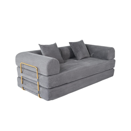 Foldable 3-Seat Soft Memory Foam Sofa Bed With Pillows - Omega Lifestyles