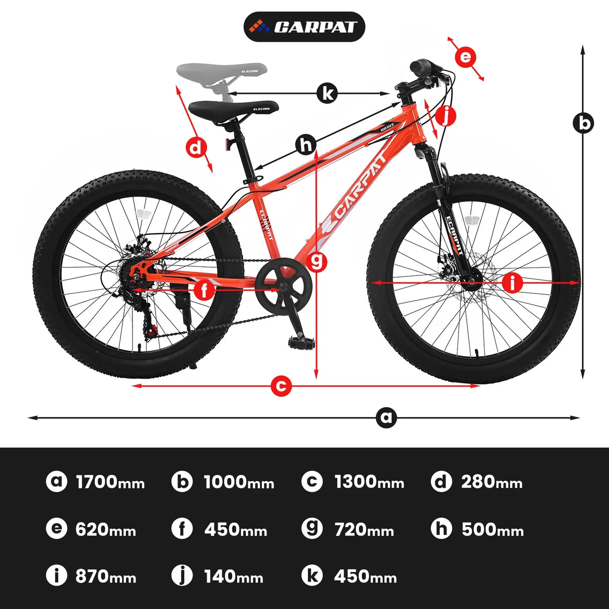 24-Inch Fat Tire Mountain Bike With Shimano Gearing - Omega Lifestyles