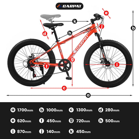 24-Inch Fat Tire Mountain Bike With Shimano Gearing - Omega Lifestyles