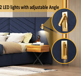 Queen Modern Velvet Upholstered Platform Bed Frame - Omega Lifestyles