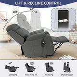 Power Lift Plush Snowflake Velvet Recliner Chair - Omega Lifestyles