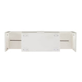 Modern White LED Backlit Particle Board TV Console - Sleep Galleria