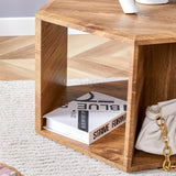 Hexagonal MDF Storage Coffee Table With Pattern - Omega Lifestyles
