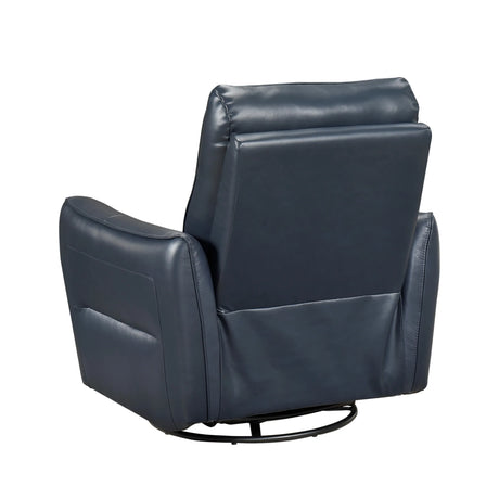 Top Grain Leather Swivel Recliner Chair With Wood Frame - Omega Lifestyles