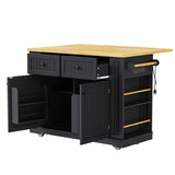 48-Inch Classic Kitchen Island Cart With Bar Stools - Omega Lifestyles
