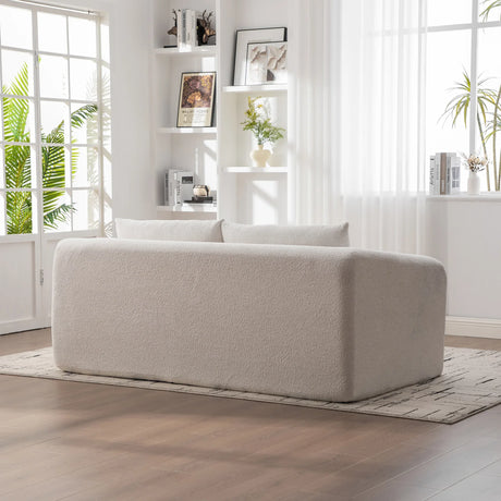 Convertible Chenille Foam Loveseat Sofa Bed With Pillows - Omega Lifestyles