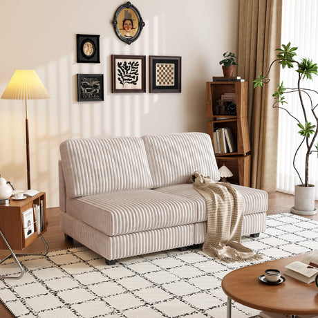 Premium Breathable Corduroy Fabric Double-Seater Sofa - Omega Lifestyles